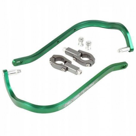 ZETA ALUMINIOWE OSŁONY DŁONI HANDBARY ZETA ZIELONE 28.6MM