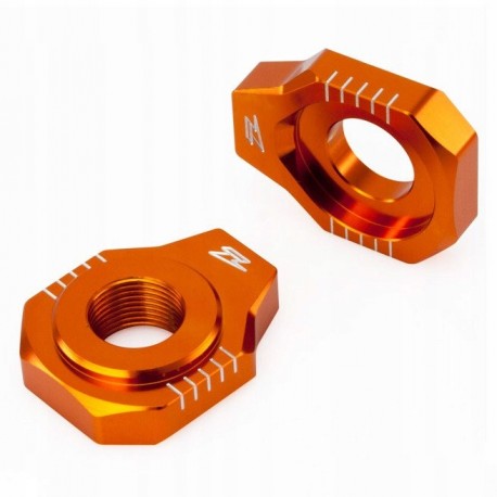 ZETA Napinacz osi 25mm tylnego koła Axle Block tył KTM HUSQVARNA GAS GAS pomarańcz