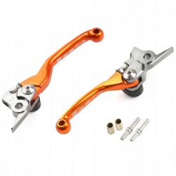 ZETA Dzwignie komplet FP KTM FORMULA SX 65/85/FREERIDE HUSQVARNA GAS GAS pomarańczowe