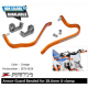 ZETA Aluminiowe osłony dłoni / handbary pomarańczowe 28.6mm U-CLAMP