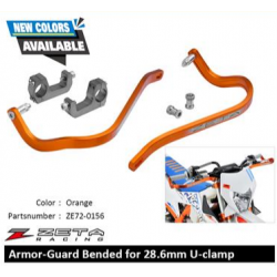ZETA Aluminiowe osłony dłoni / handbary pomarańczowe 28.6mm U-CLAMP