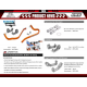 ZETA Aluminiowe osłony dłoni / handbary pomarańczowe 28.6mm U-CLAMP