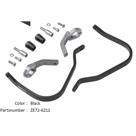 ZETA Aluminiowe osłony dłoni / handbary czarne SUZUKI V-STROME 800 DE komplet