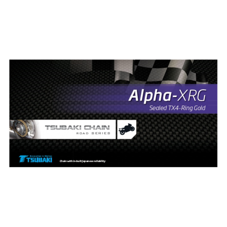 TSUBAKI Łańcuch 428 Alpha 2 XRS 134 ogniw X-RING OTWARTY + ZAKUWKA