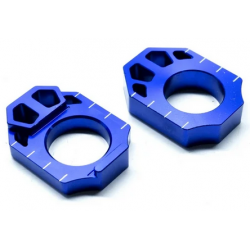 ZETA Axle Block Napinacze koła tylnego Kwasaki KX/KXF'03-, Suzuki RMZ'04- kolor niebieski