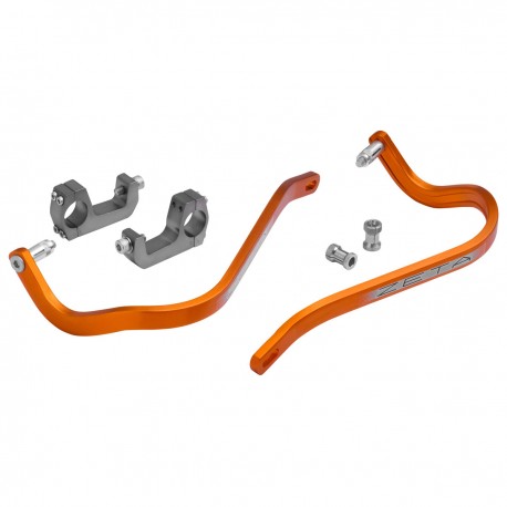 ZETA Aluminiowe osłony dłoni / handbary pomarańczowe 28.6mm U-CLAMP