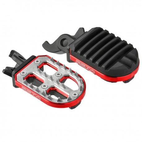 ZETA Podnóżki Adventure aluminium/stal Honda CRF250L/RALLY'12-,CRF1000L/1100L'18- czerwono/czarne