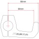 ZETA Aluminiowe osłony dłoni / handbary czarne 28.6mm U-CLAMP