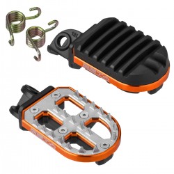 ZETA Podnóżki Adventure aluminium/stal KTM HUSQVARNA POMARAŃCZOWE