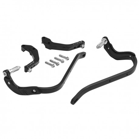 ZETA Zestaw PRO Aluminiowe osłony dłoni / handbary czarne + mocowanie handbarów BC-MOUNT czarne HUSQVARNA KTM GAS GAS