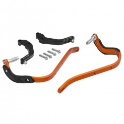 ZETA Zestaw PRO Aluminiowe osłony dłoni / handbary pomarańczowe + mocowanie handbarów BC-MOUNT czarne HUSQVARNA KTM GAS GAS