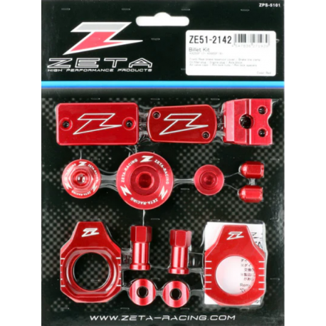 ZETA Zestaw akcesoriów KAWASAKI KX 250F 2017- 2018, KX450F 2016-2017, KX250 2019–2022, KX450 2019–2022 czerwony