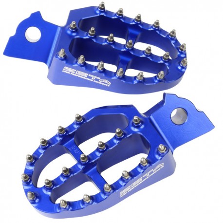 ZETA Podnóżki aluminiowe wzmacniane YAMAHA TENERE YZF250/450, YZX YZFX YZ125/250 niebieskie