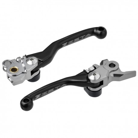 ZETA ZESTAW DŹWIGNI (KLAMEK) HAMULCA I SPRZĘGŁA KAWASAKI KX250/450F' 2023- KX450 2024- KX450X 2024- czarne